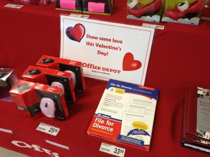 File For Divorce? Not Quite The First Gift I Had In Mind For Valentine's Day...