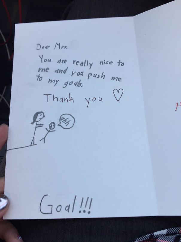 Valentines Day Card From A Student