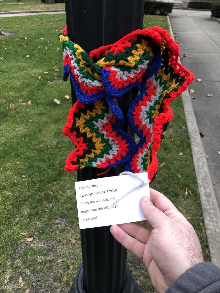 Found About 20 Of These Scarves Today In The Indianapolis Park Where Homeless People Commonly Sleep