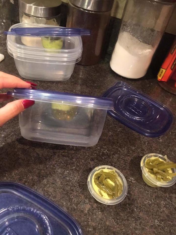 The Small Circles On These Lids Are Tiny Lids For Smaller Containers