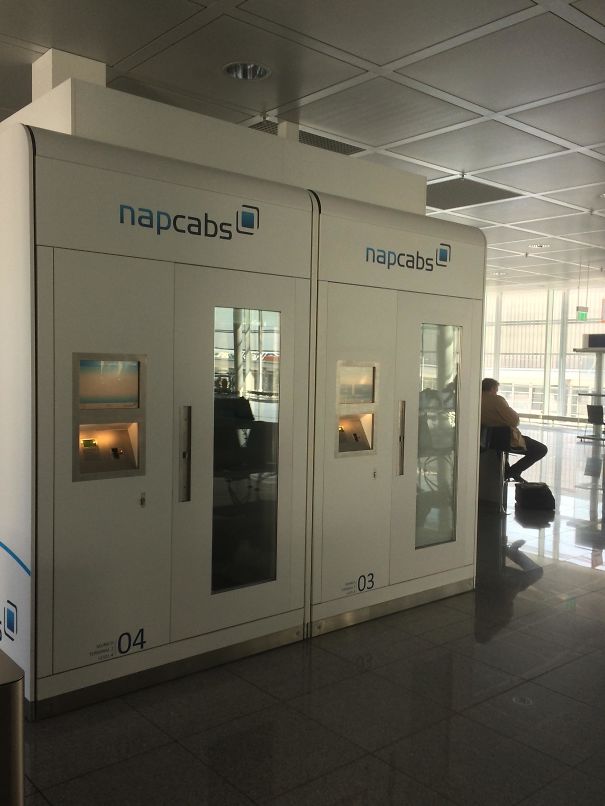 You Can Rent Sleeping Cabins At This Airport