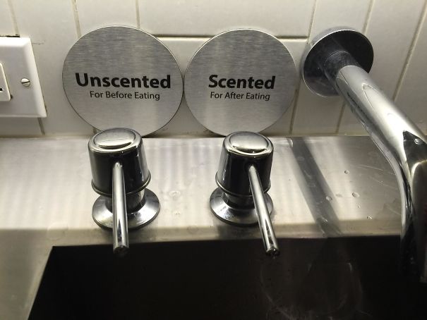 This Restaurant Bathroom Has Two Different Kinds Of Soaps