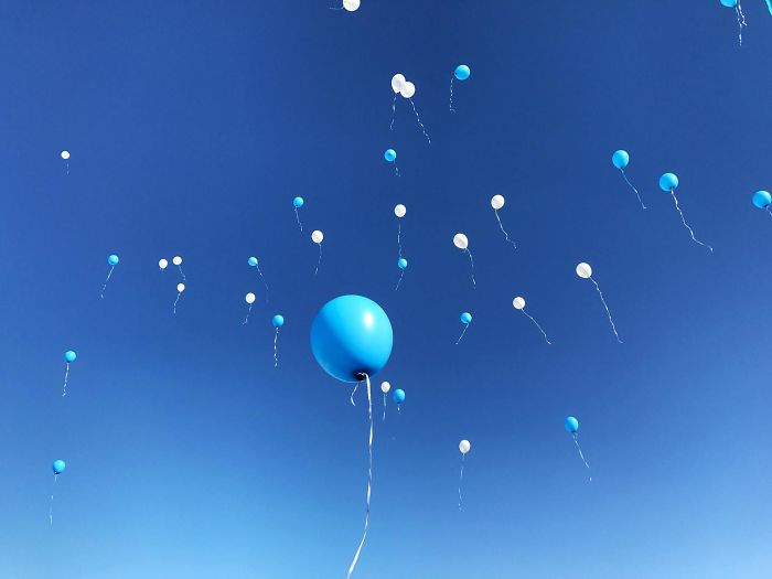 I Caught This Shot At The Balloon Release At My Grandfather's Funeral Yesterday. Too Perfect Not To Share