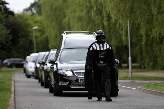 Darth Vader Leading A Funeral Procession