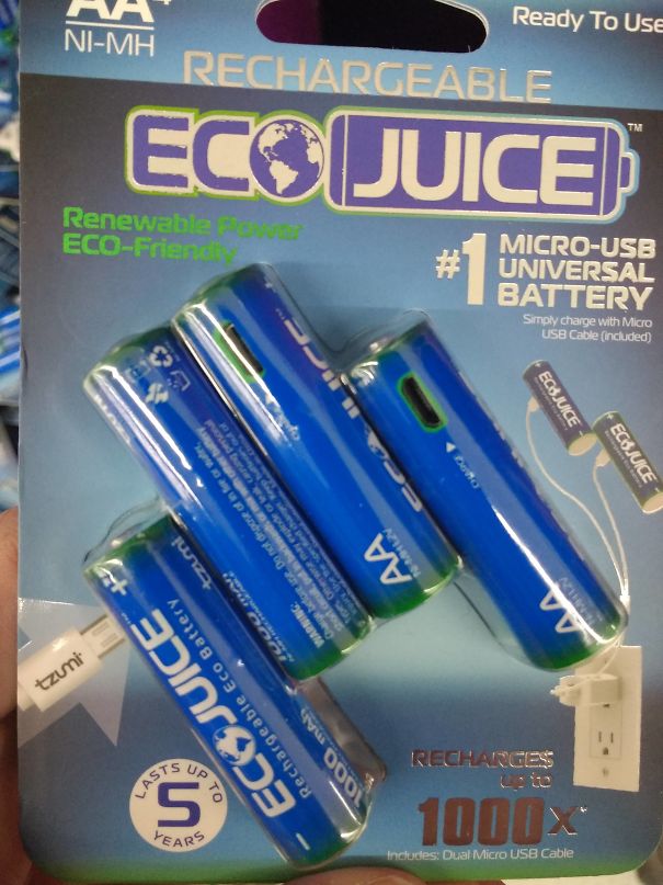 These Batteries Have An USB Port To Charge Them