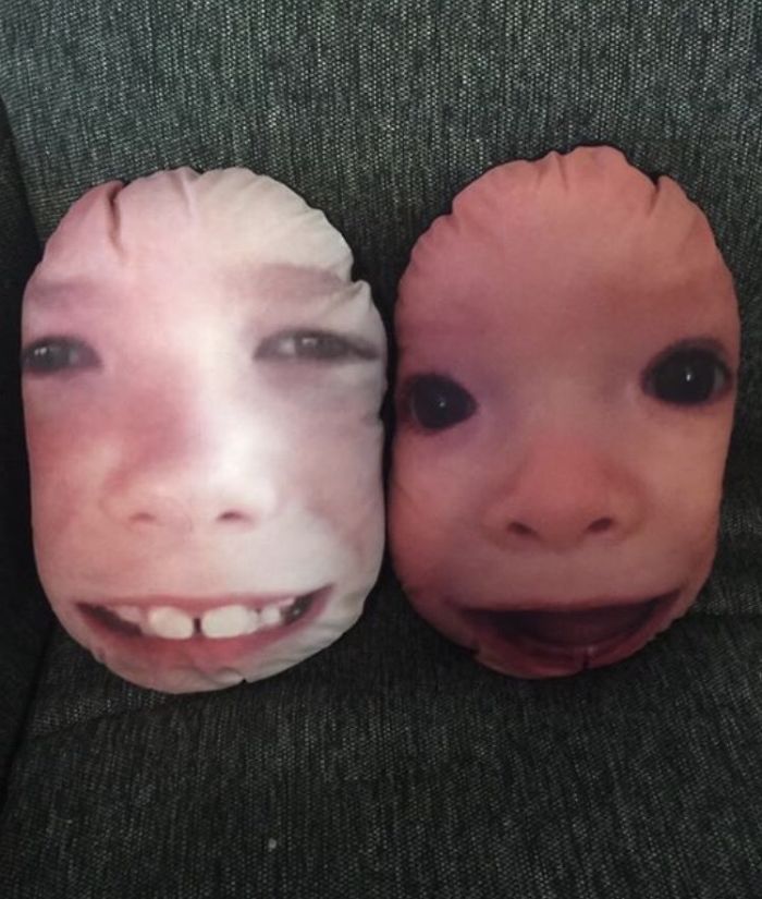 Mother's Day Nightmare Gift: My Nephew's Faces On Pillows