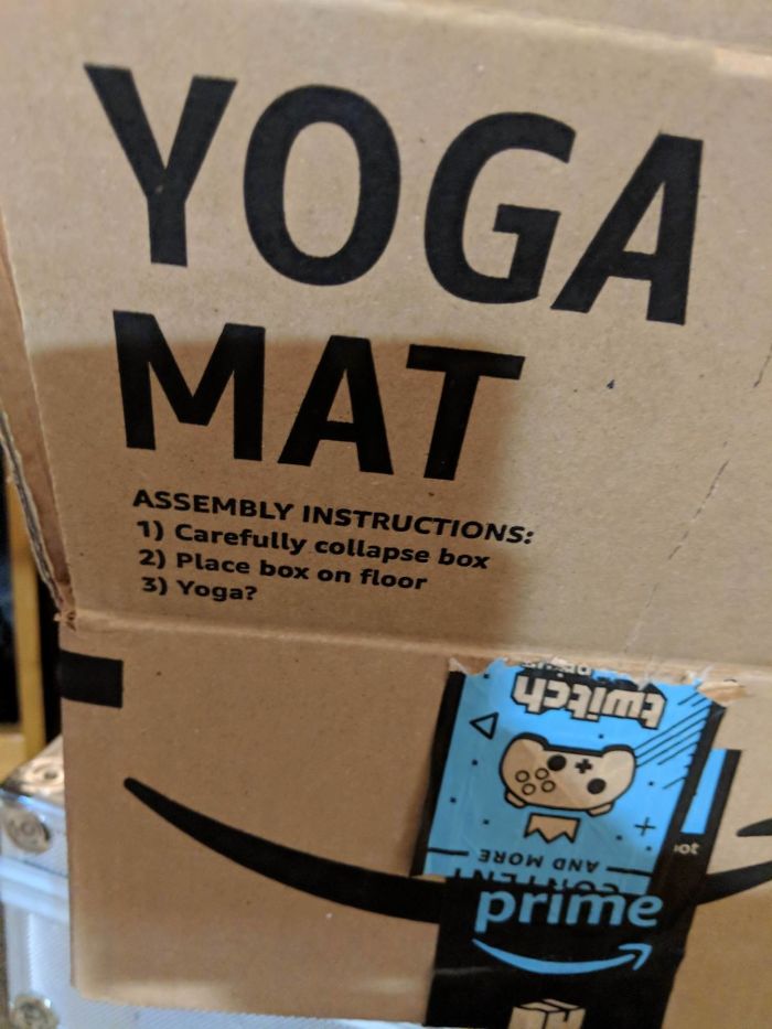 Amazon Boxes Double As Yoga Mats