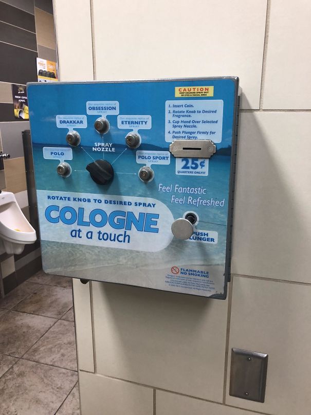 This Truck Stop Has A Cologne Dispenser