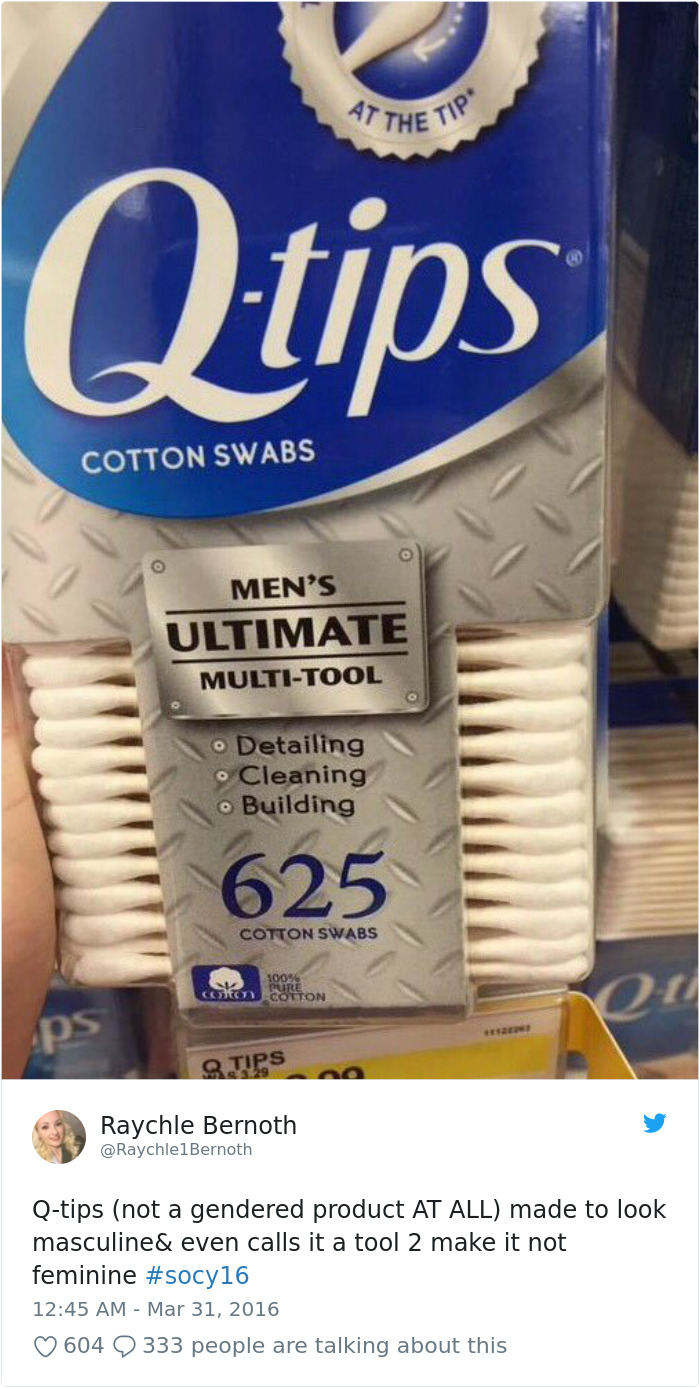 Q-Tips (Not A Gendered Product At All) Made To Look Masculine & Even Calls It A Tool To Make It Not Feminine