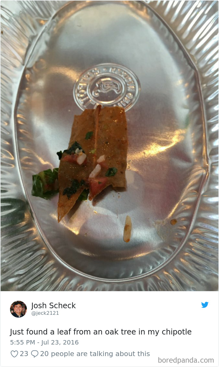 36 Times People Found Some Strange Leaves In Their Food, And Complained About It Online