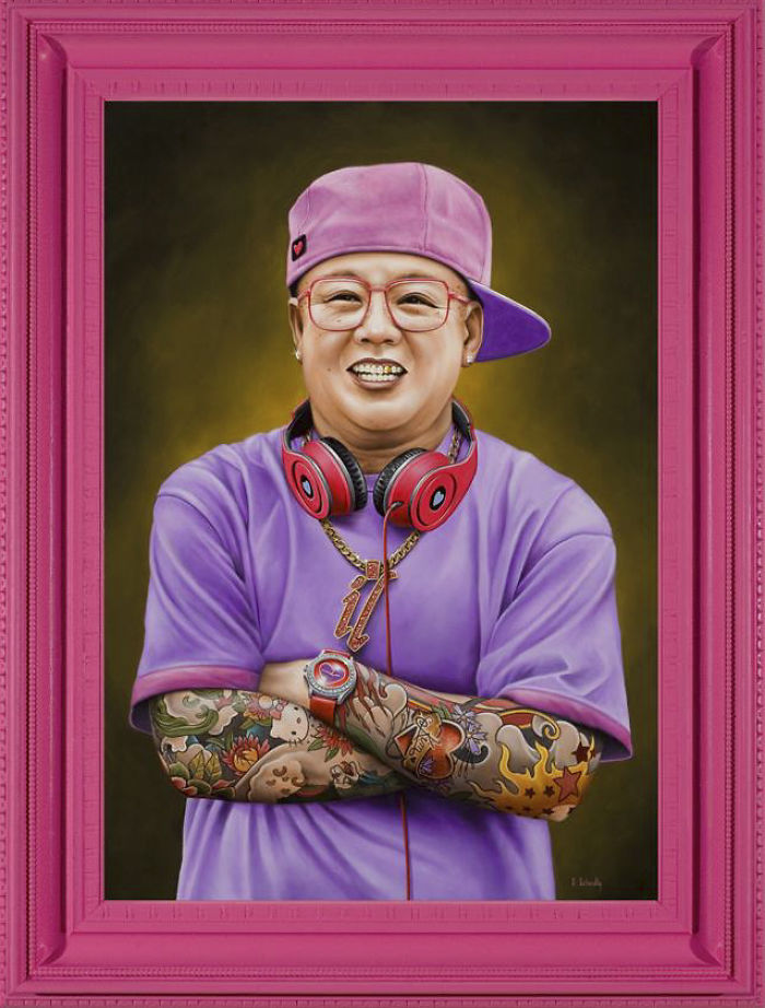Artist Breaks The Traditional Masculinized Image Of Famous People Taking Them To Their Pink World