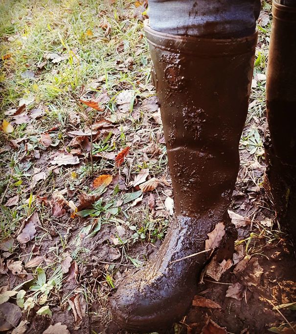 When The Muddy Patch Is Exactly 1 Wellington Boot Deep