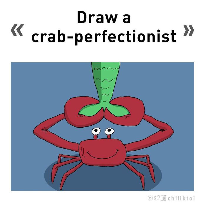 Dibuja a un cangrejo perfeccionista