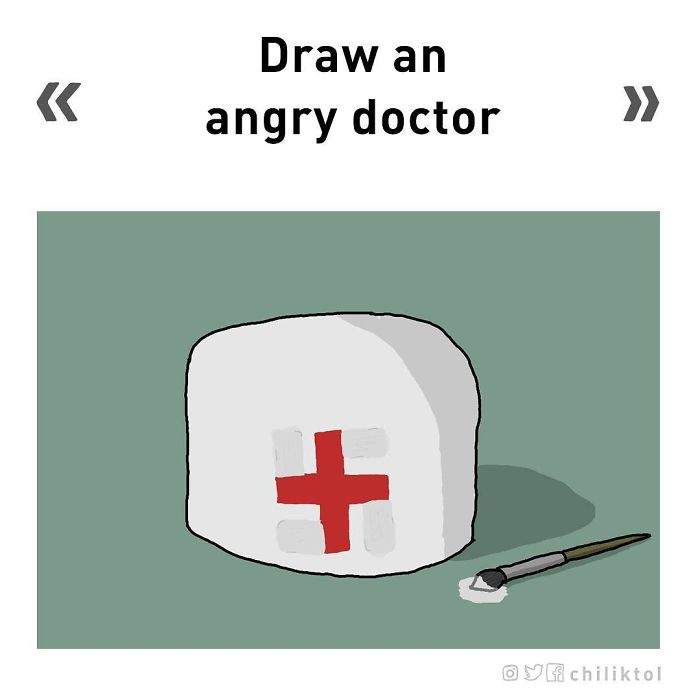 Dibuja a un médico enfadado