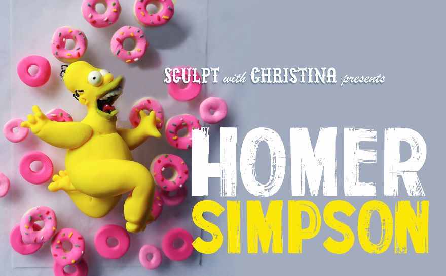Homer Simpson Streaking Through Donuts