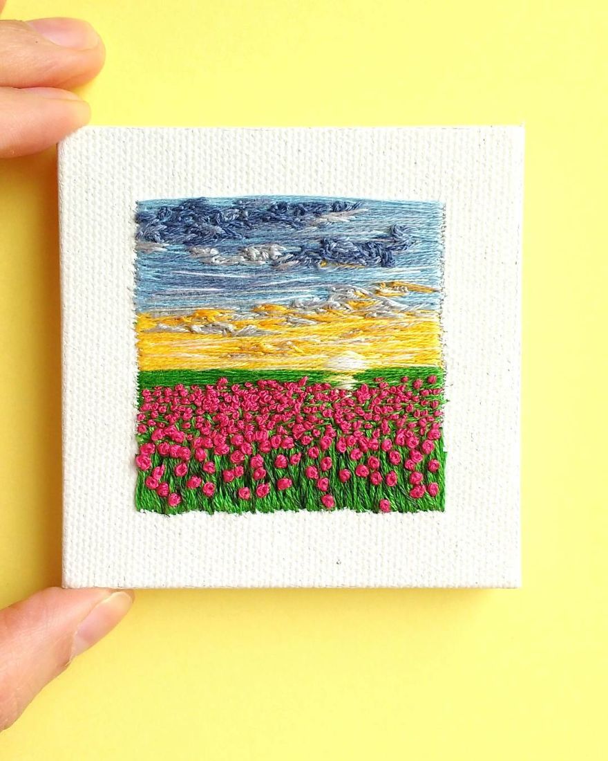 I Create Landscapes With Needle And Thread