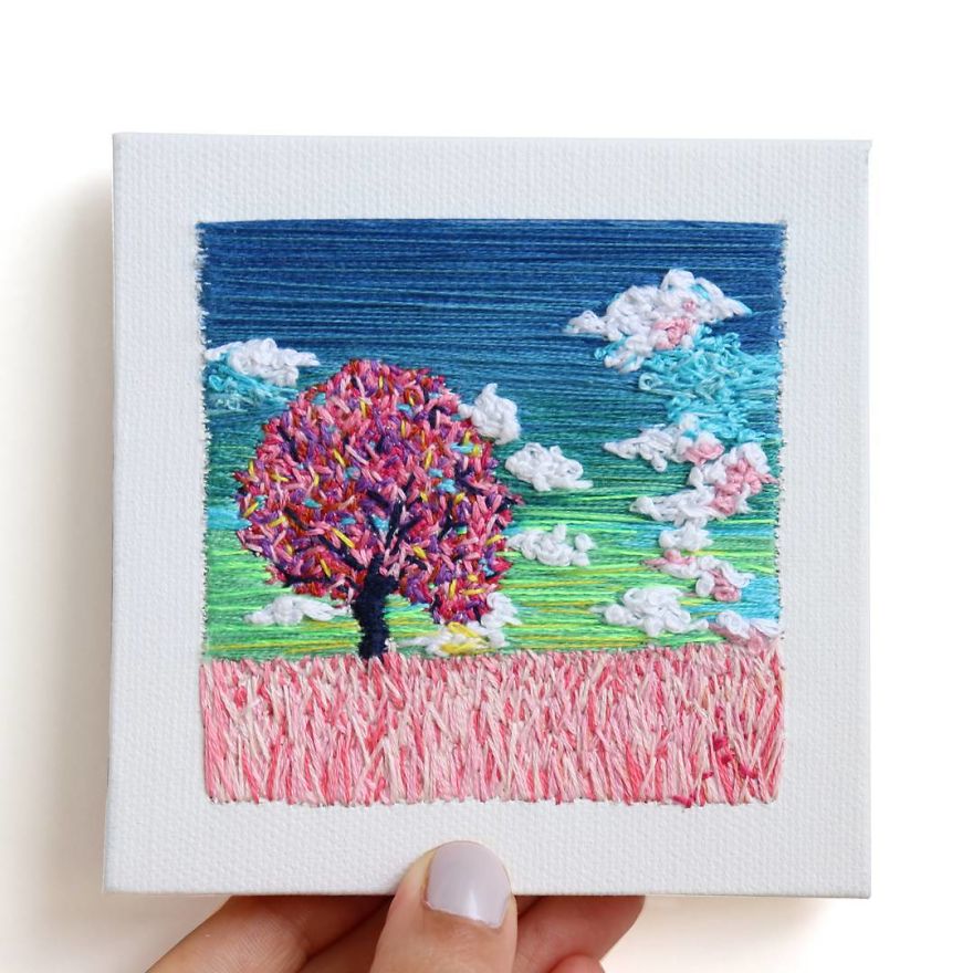 I Create Landscapes With Needle And Thread