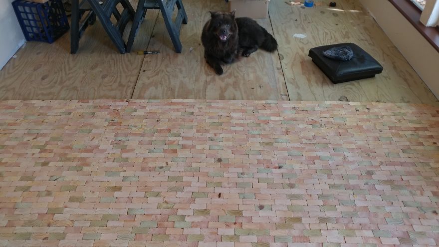 I Cut 2,500 Tiny Pieces Of Wood Up And Made A Floor