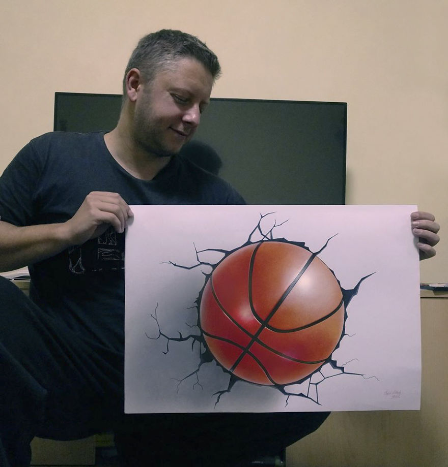 3D Basketball Ball In Real Size