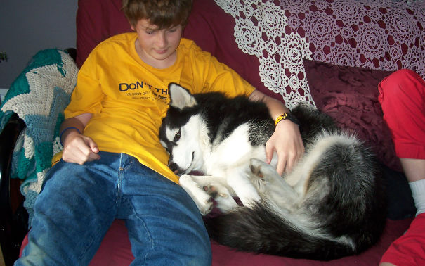 My Son And Our Siberian Husky