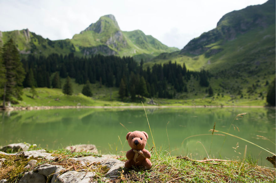 This Little Teddybear Travels Around The World And Sees The Most Beautiful Places