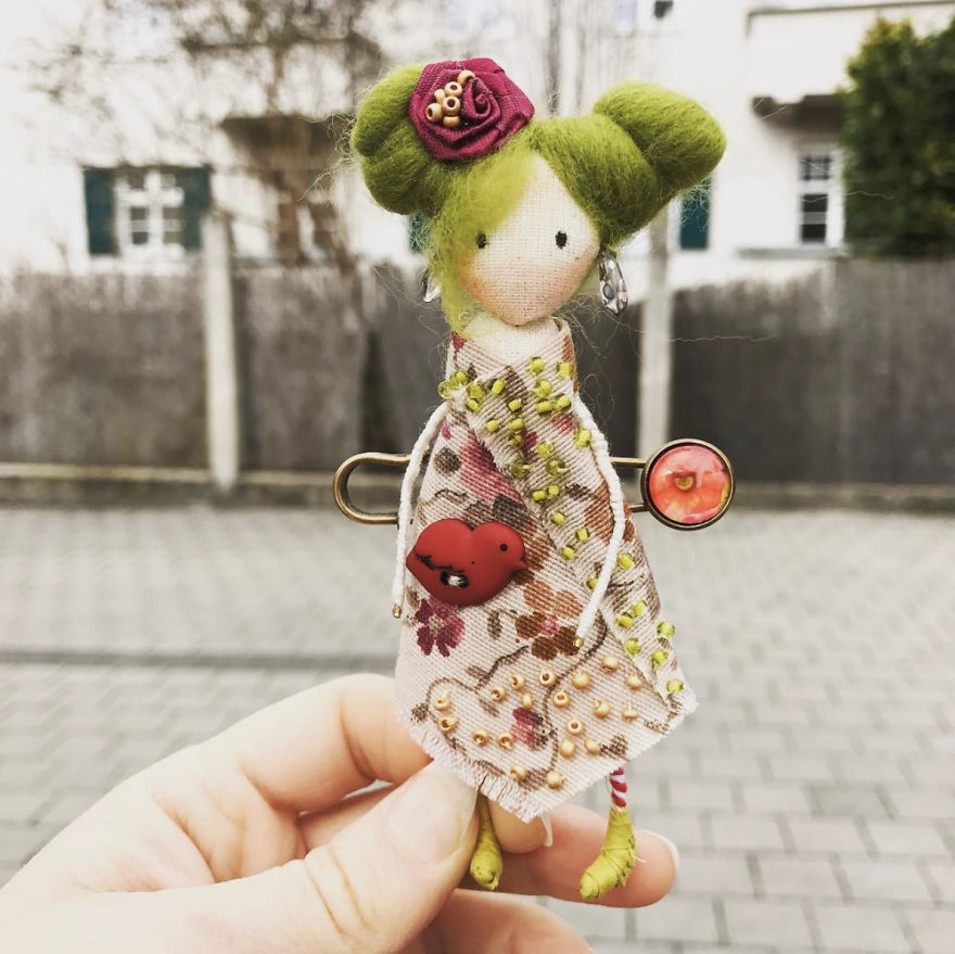 tiny handmade dolls