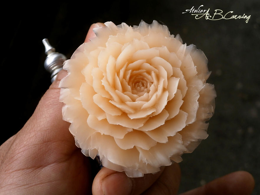 Tiny Floral Soap Sculptures Transform Into Real Spring Flowers In The Garden Of Carving Master Boraliev