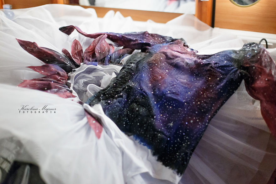 I Hand-Painted Galaxy Outfit For Bellerina