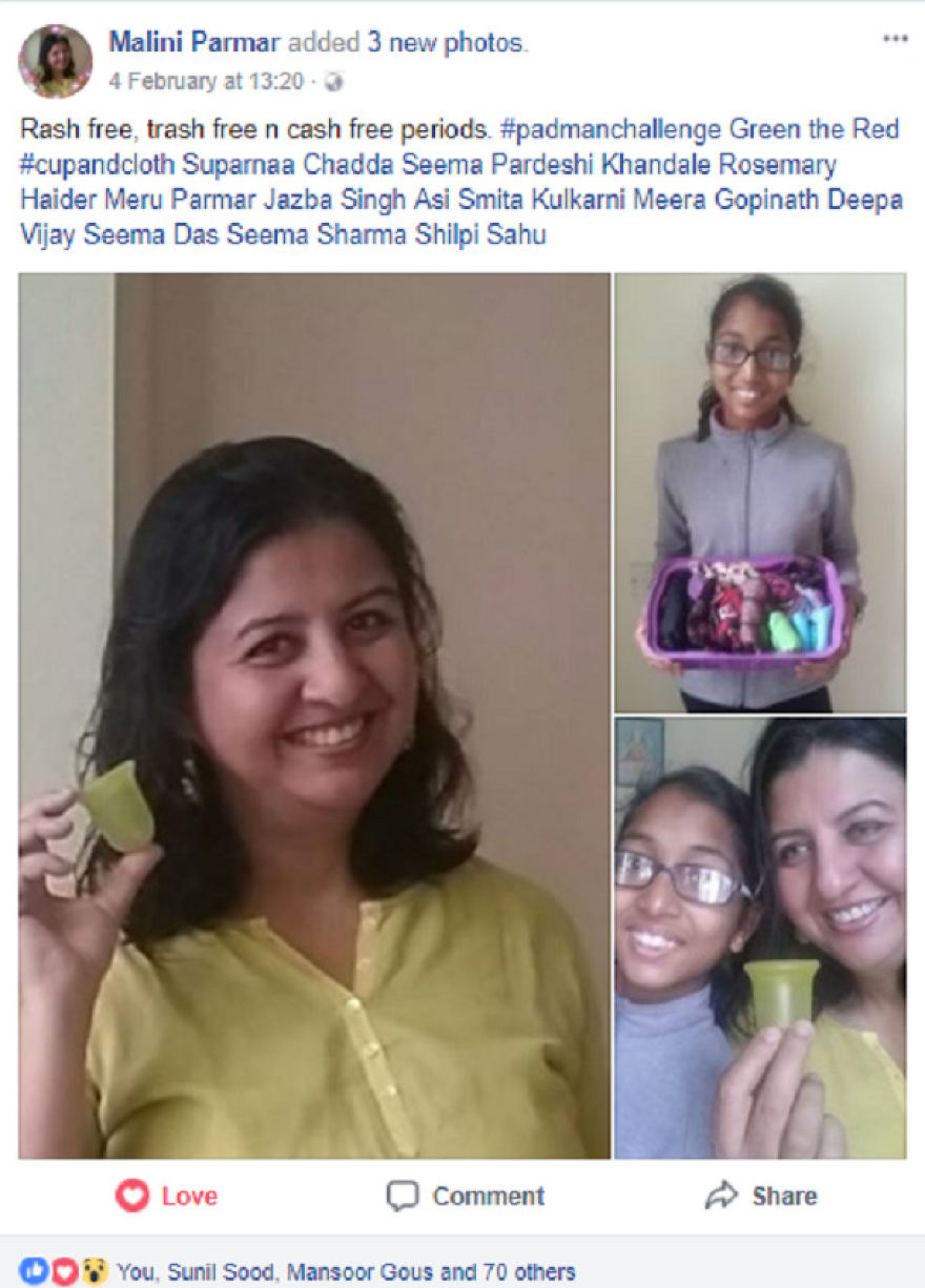 The #earthfriendly #padmanchallenge