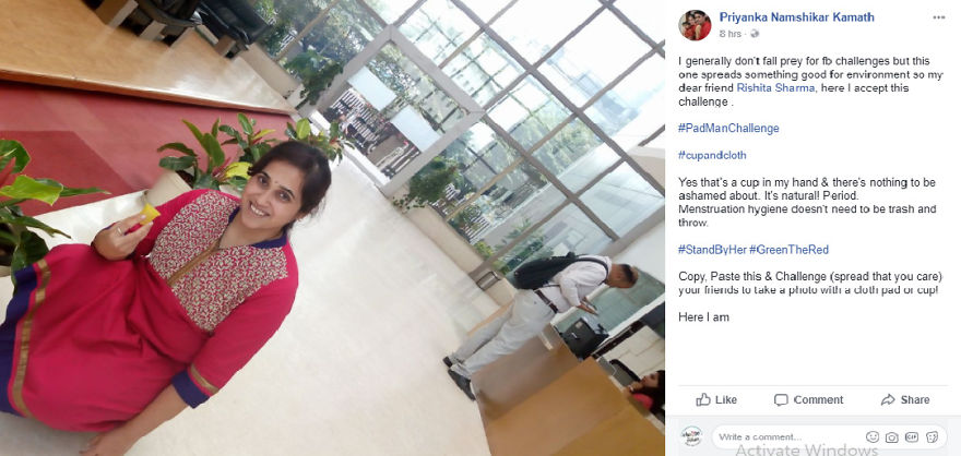 The #earthfriendly #padmanchallenge