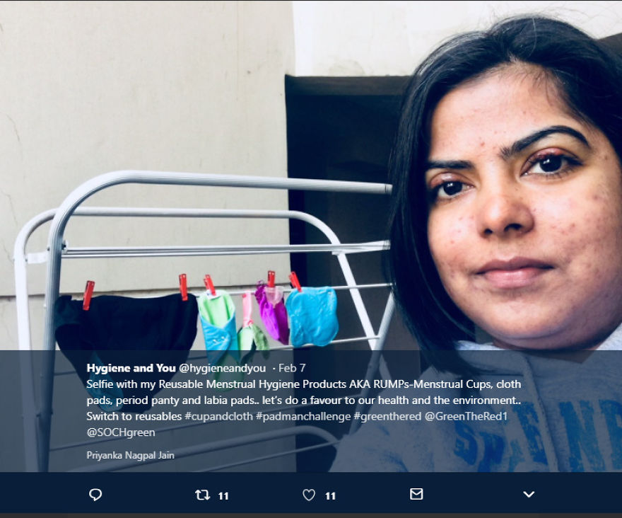 The #earthfriendly #padmanchallenge