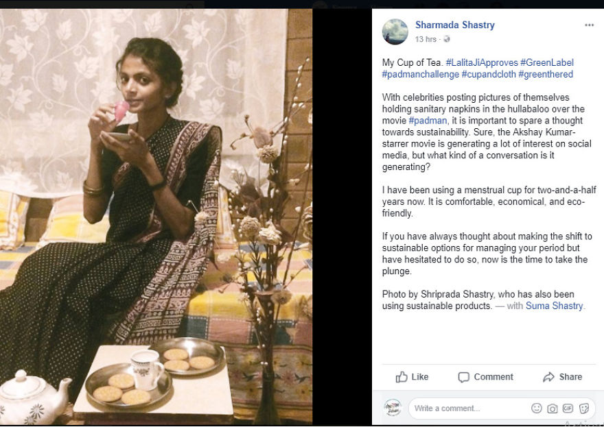 The #earthfriendly #padmanchallenge