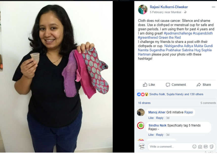 The #earthfriendly #padmanchallenge