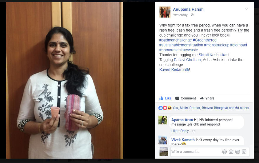 The #earthfriendly #padmanchallenge