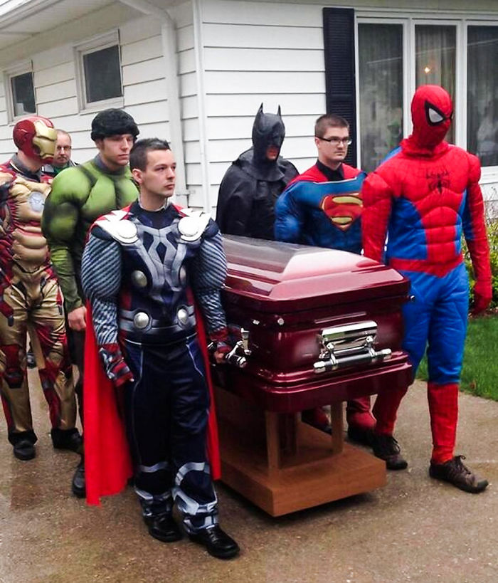 Family Honors 5-Year-Old, Branden Denton, Cancer Victim With Super Heroes At Funeral