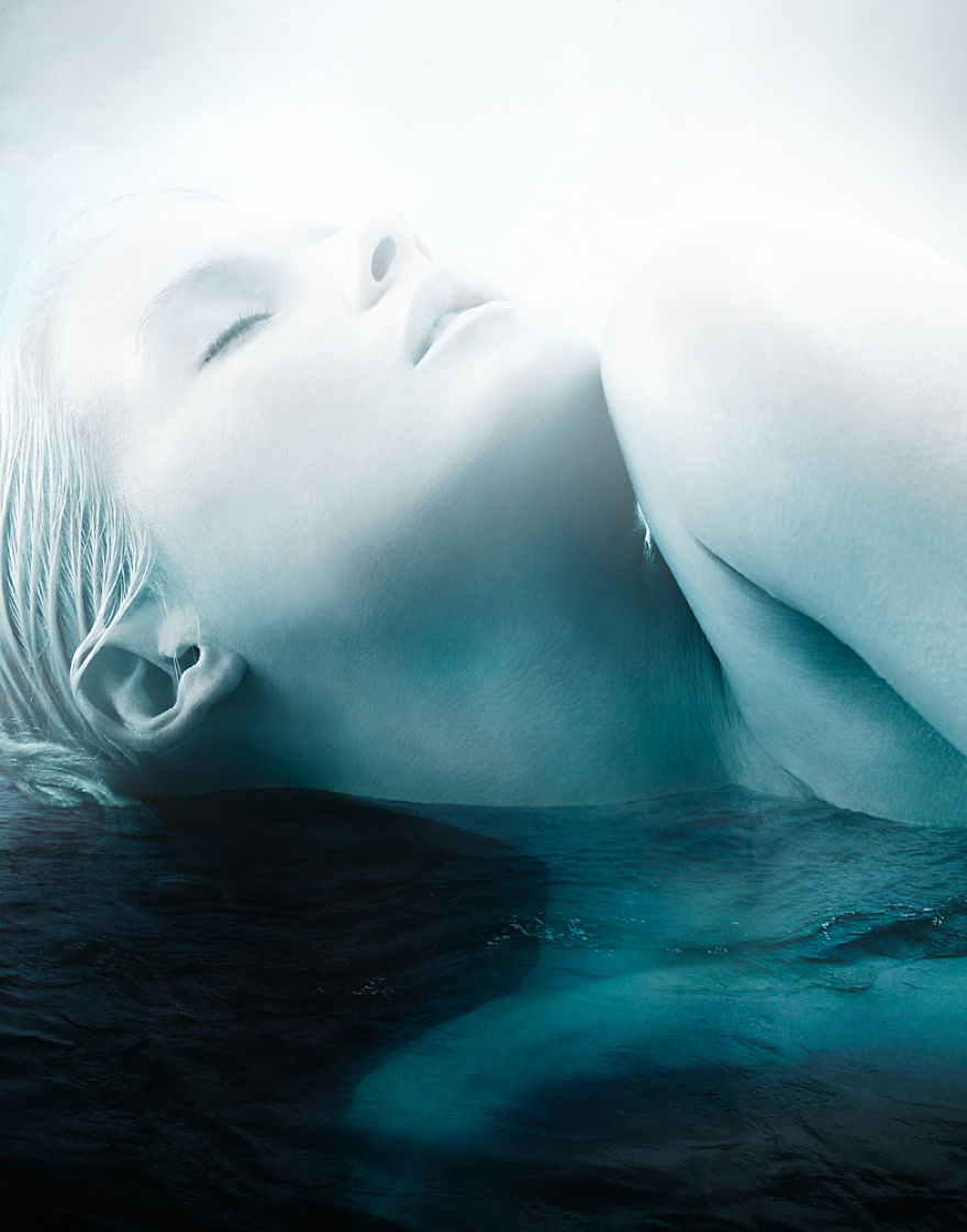 New York Fashion And Underwater Photographer Creates Colossal Icebergs With Fashion Model, And The Results Are Stunning!