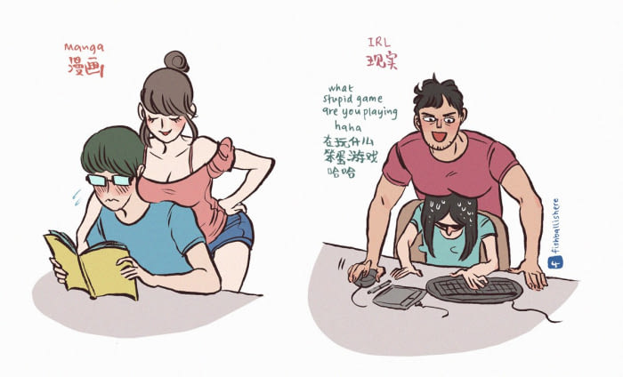 Illustrator Shows How Lovely Is To Live With A Giant Boyfriend