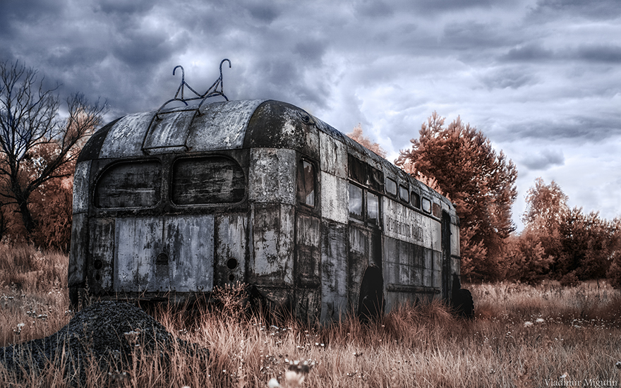 A Trolleybus In One Of Chernobyl’s Scrapyards