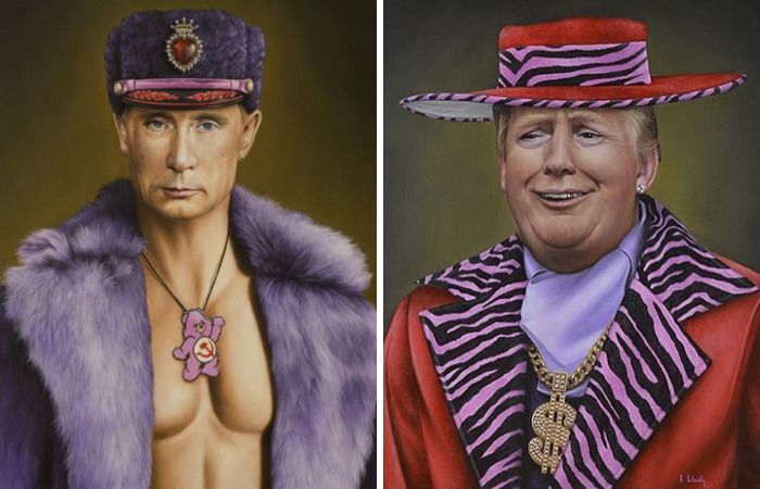 Artist Breaks The Traditional Masculinized Image Of Famous People By Taking Them To Their Pink World
