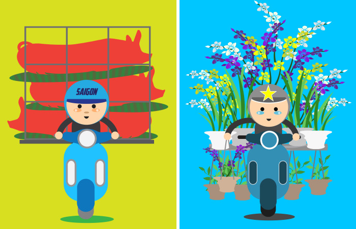 I Illustrate The Amazing Loads Of Motorbikes In Hanoi, Vietnam (Part 2)