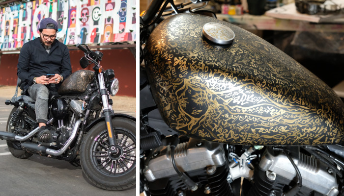 I Painted My Friends Harley Davidson With My Lovescript And It Got Totally Ruined With Gasoline