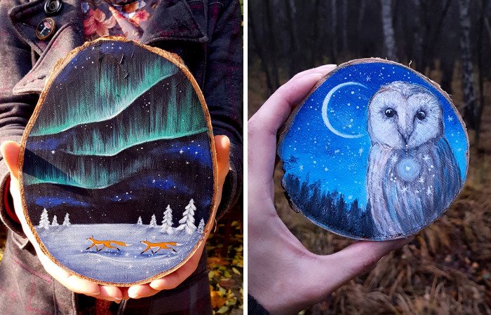 My 30 Magical Paintings On Wood That Are Inspired By Forests