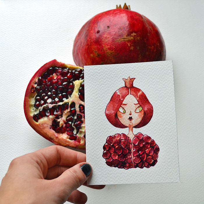 I Spent A Couple Months Re-Imagining Fruits And Vegetables As Watercolor Characters