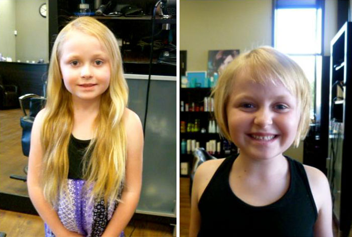 My 6-Year-Old Daughter Cut Off Over 13 Inches Of Her Hair To Donate!