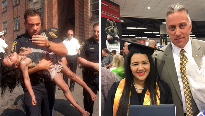 In 1998, Officer Peter Getz Saved Josibelk Aponte Life In A Devastating Fire. In 2016, He Watched Her Graduate From College