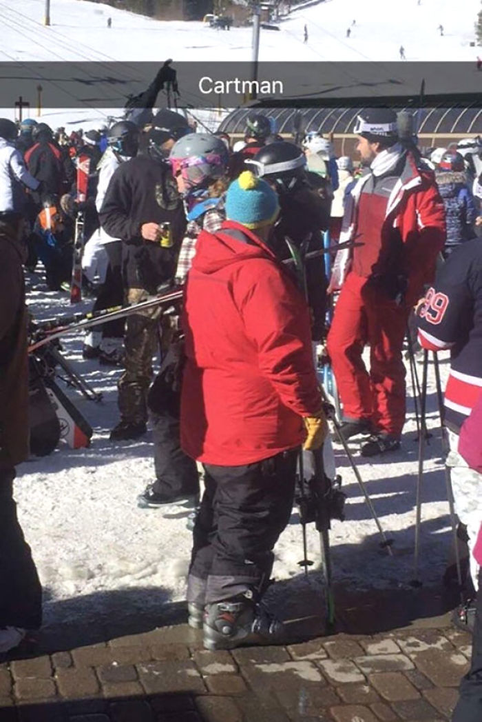 Mi colega ha encontrado a Cartman en las pistas de esquí