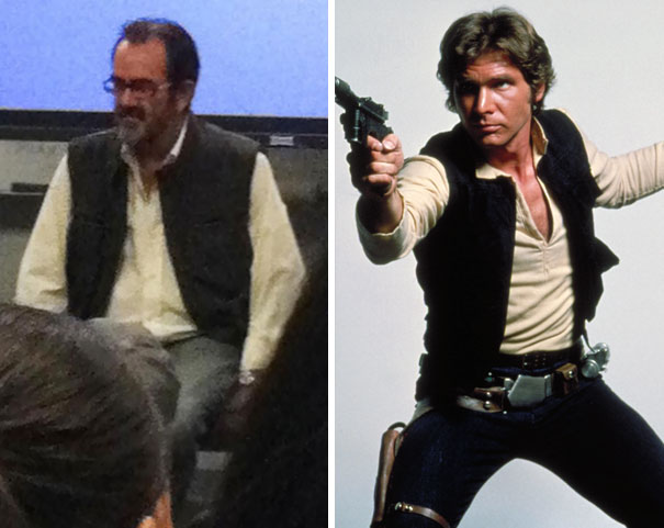 So My Professor Accidentally Dressed Up As Han Solo The Other Day
