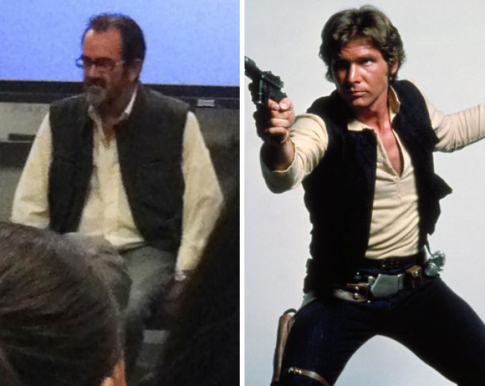 Mi profesor se vistió de Han Solo sin querer