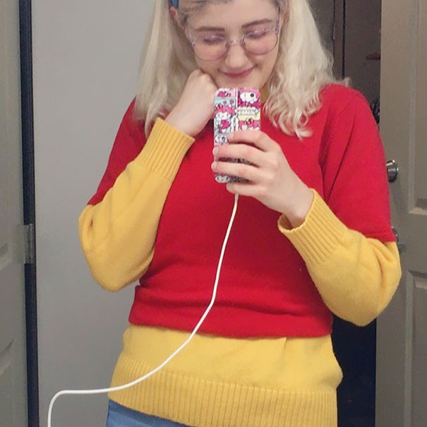 Yesterday I Had The Red Shirt On First And I Was Putting On My Sweater And Then I Recognized My Color Scheme: Winnie The Pooh