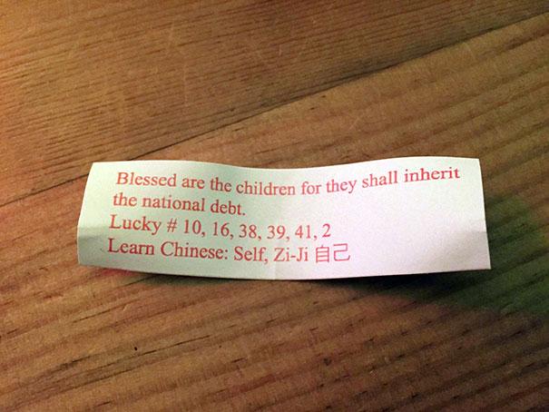 I Got A Political Fortune Cookie Yesterday